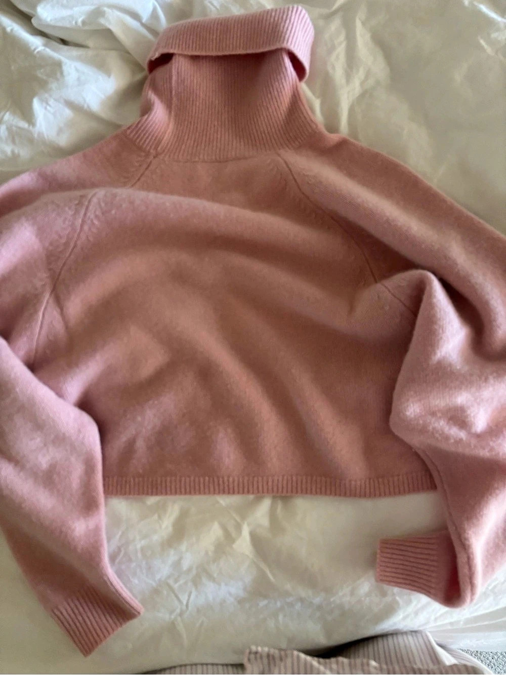 Aritzia Wilfred Cashmere Turtleneck in Pink Size Small